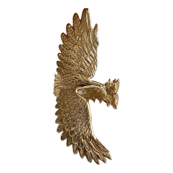 Gold tone eagle brooch