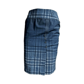 Glow Navy plaid pencil skirt