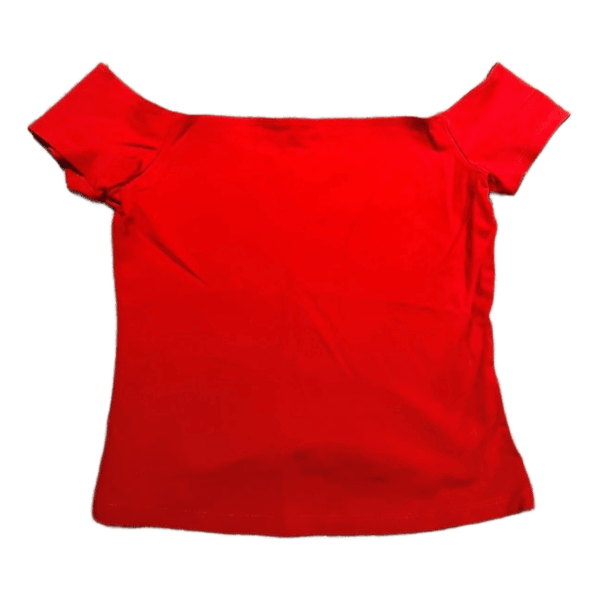 Punainen off-shoulder-toppi