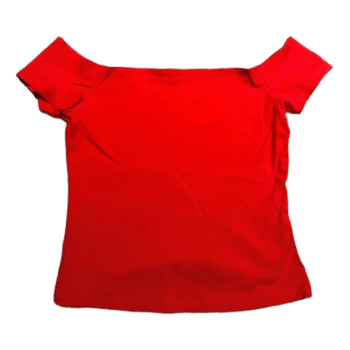 Punainen off-shoulder-toppi