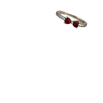 Pandora silver ring red bow