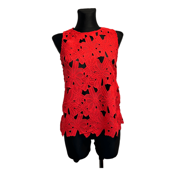 Red lace top
