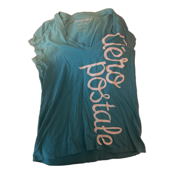 Aeropostale blue v-neck graphic t-shirt