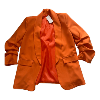 Orange blazer and trousers set