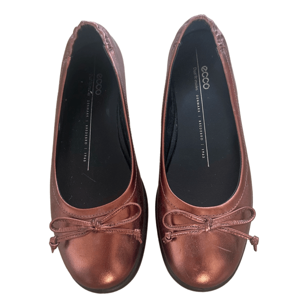 Ecco metalliske ballerinasko