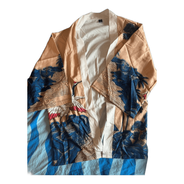 Mønstret kimono med traner