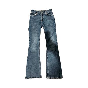 Siniset leveälahkeiset farkut