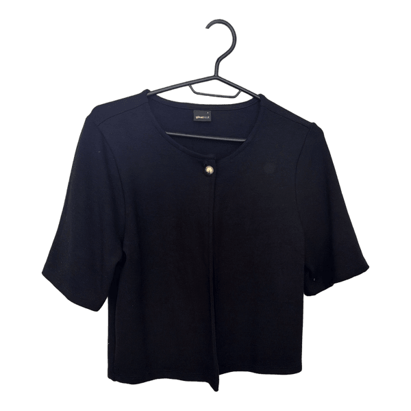 Sort kortærmet cardigan