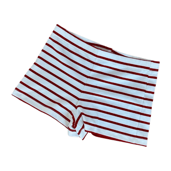 Striped ribbed shorts