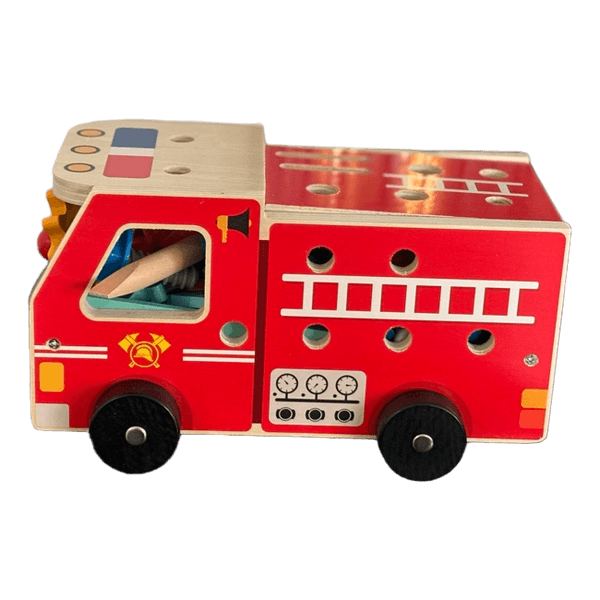 Wooden fire truck toy