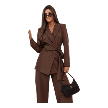 Brown trouser suit