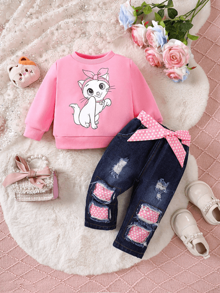 Baby graphic sweatshirt & jeans
