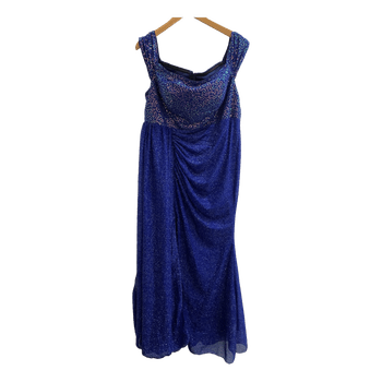 Blue sequin maxi dress