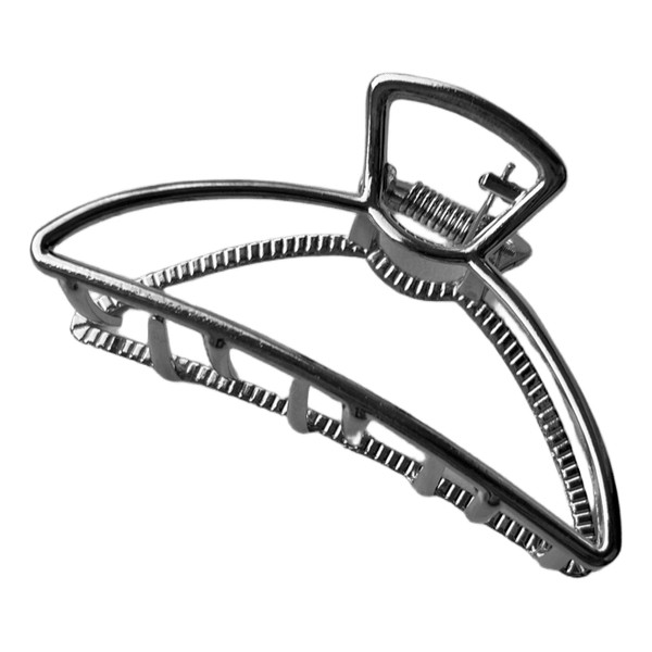 Silver hair claw clip