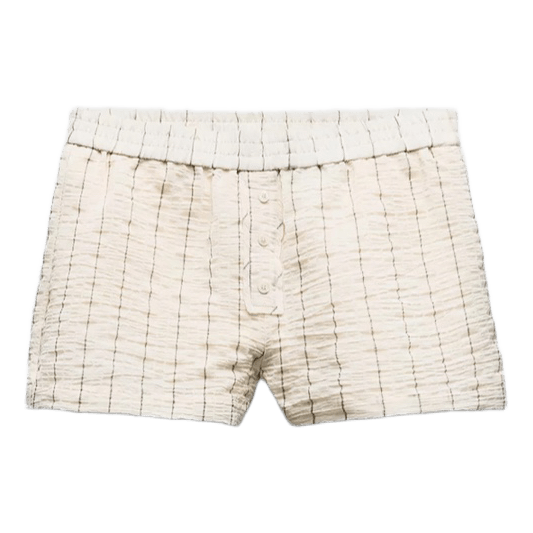 Stribede shorts med krøleffekt