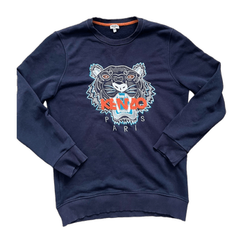 Navy embroidered sweatshirt
