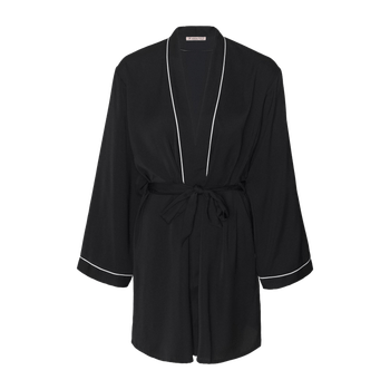 Black bathrobe