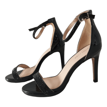 Black heeled sandals
