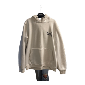 White Dior logo hoodie