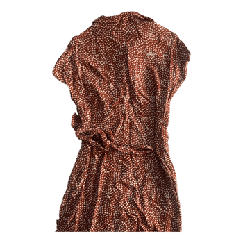 Brown/orange polka dot dress