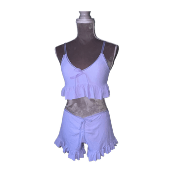 Lilac ruffle lounge set