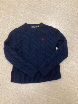 Navy cable knit sweater