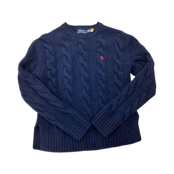 Navy cable knit sweater