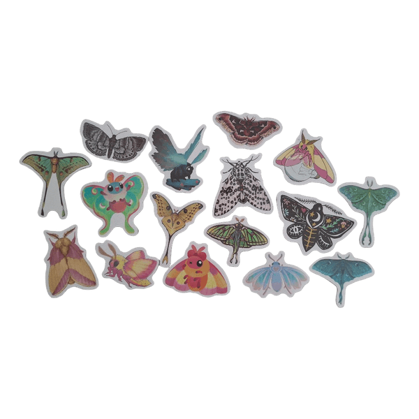Lot de stickers papillons de nuit