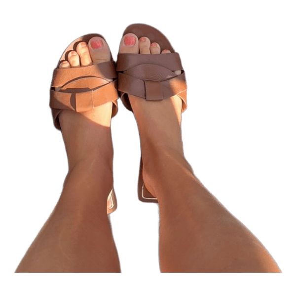 Brun læder sandal