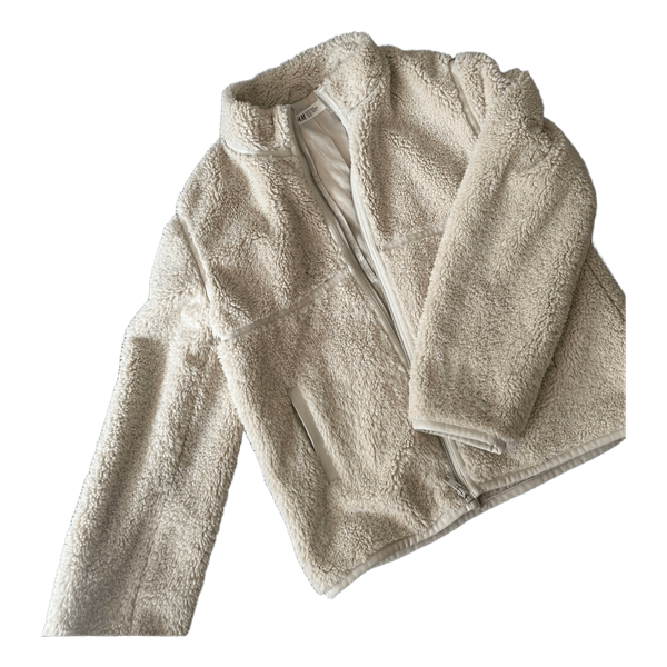 Beige teddy fleece jacket