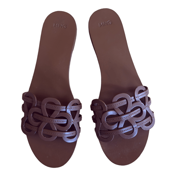 Brune flade sandaler