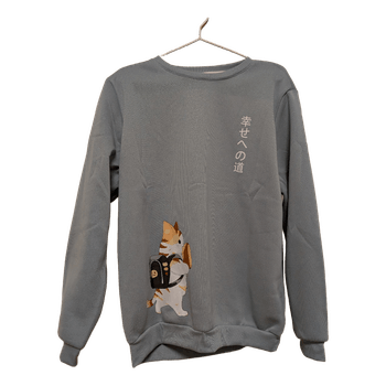 Light blue cat sweatshirt