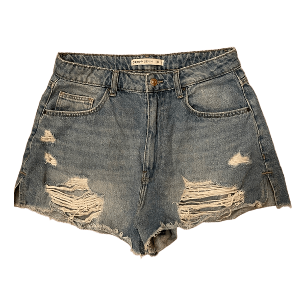 Blue denim shorts