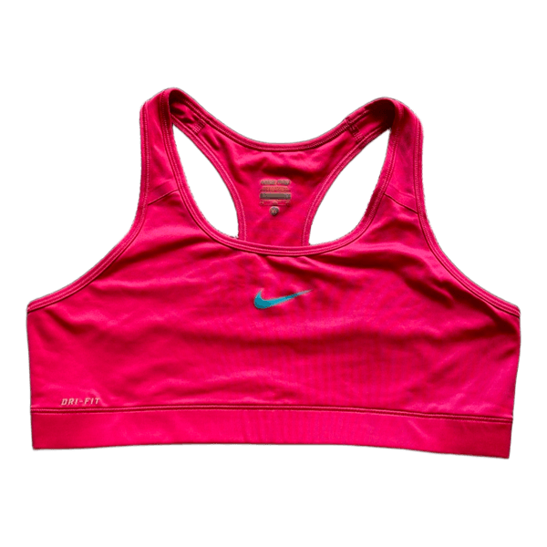 Pink Nike sports bra