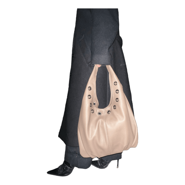 Beige hobo bag