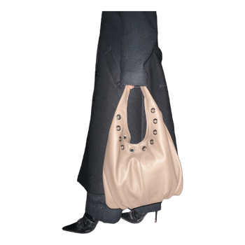 Beige hobo bag