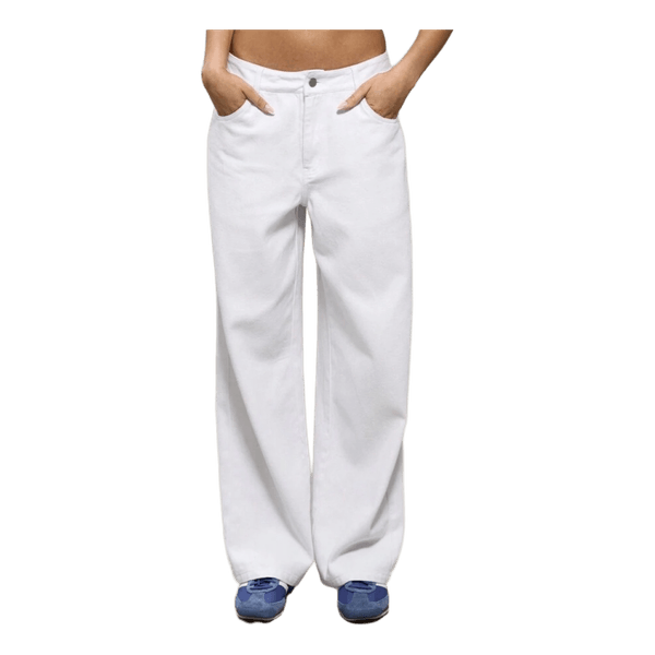 Hvide wide leg jeans