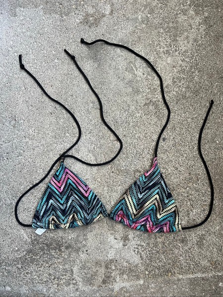 Multicolor crochet bikini top bra swimwear swimsuit
