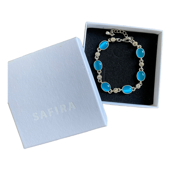 Safira armband med blå stenar