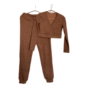 Brown knit lounge set