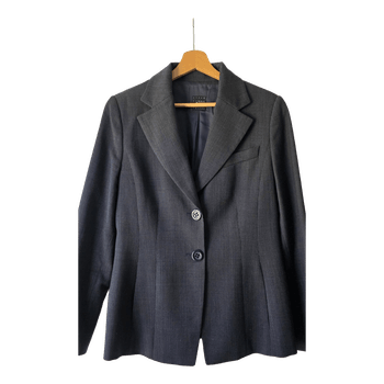 RIL'S 100% WOOL Tailored Blazer - Charcoal