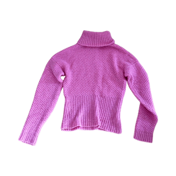Pink turtleneck sweater