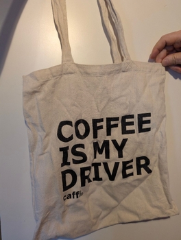 Beige cotton tote bag