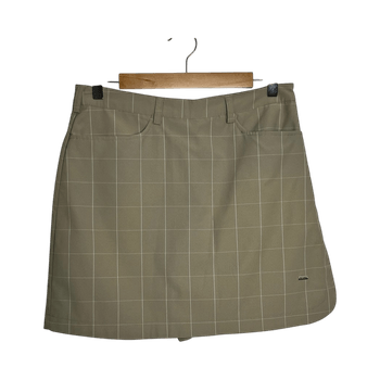 Halti khaki beige ruutu shortsihame