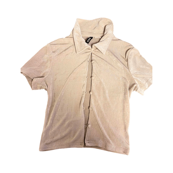 Beige short sleeve top