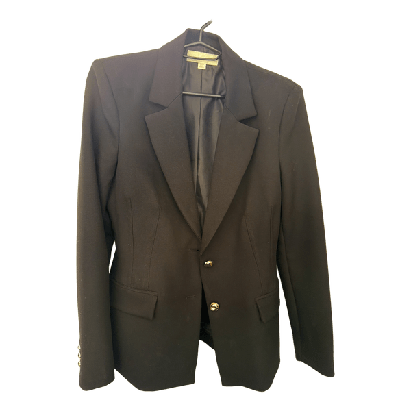 Sort blazer med guldknapper