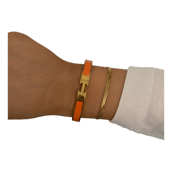 Orange og guld armbånd