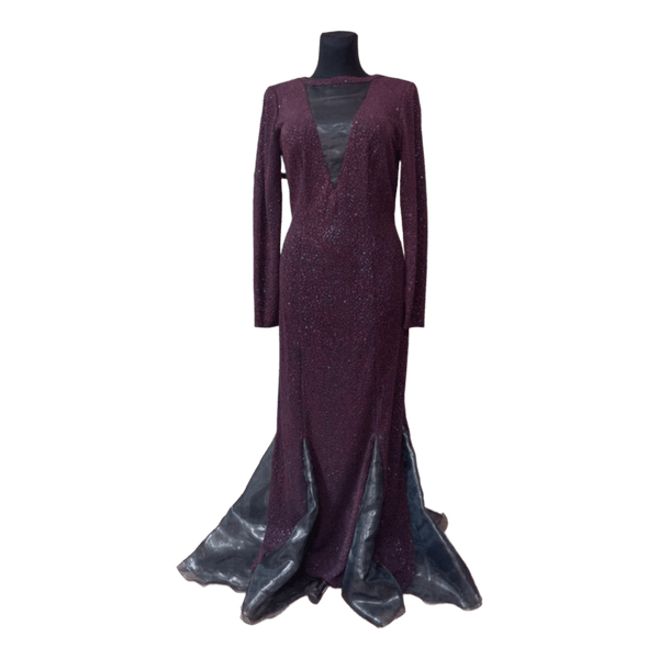 Purple glitter maxi dress