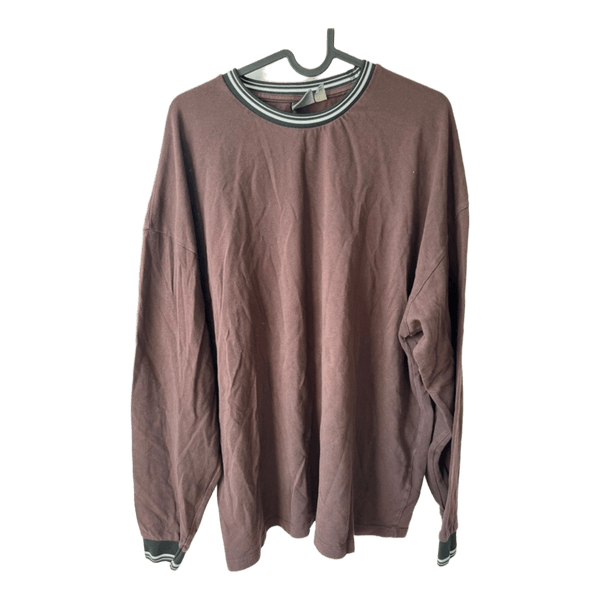 Brun langærmet t-shirt