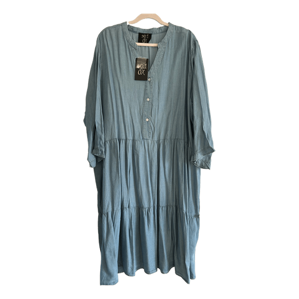 Ny denim farvet kjole plus size str. xl str. 54-56